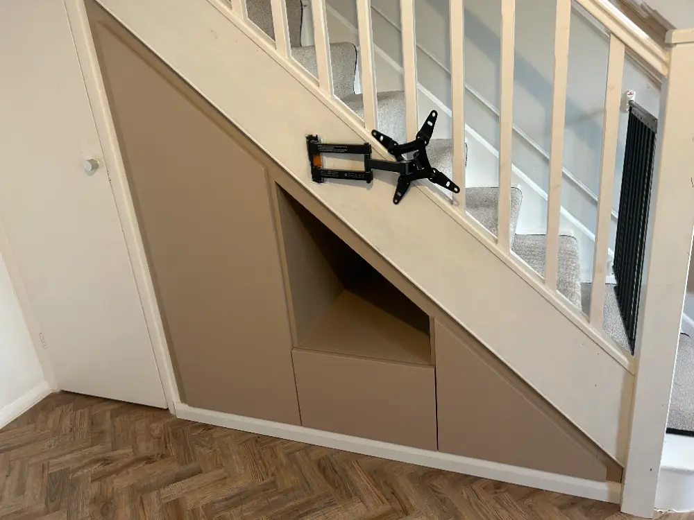 Armin's under-stair storage, flush handleless doors, Welwyn Garden City